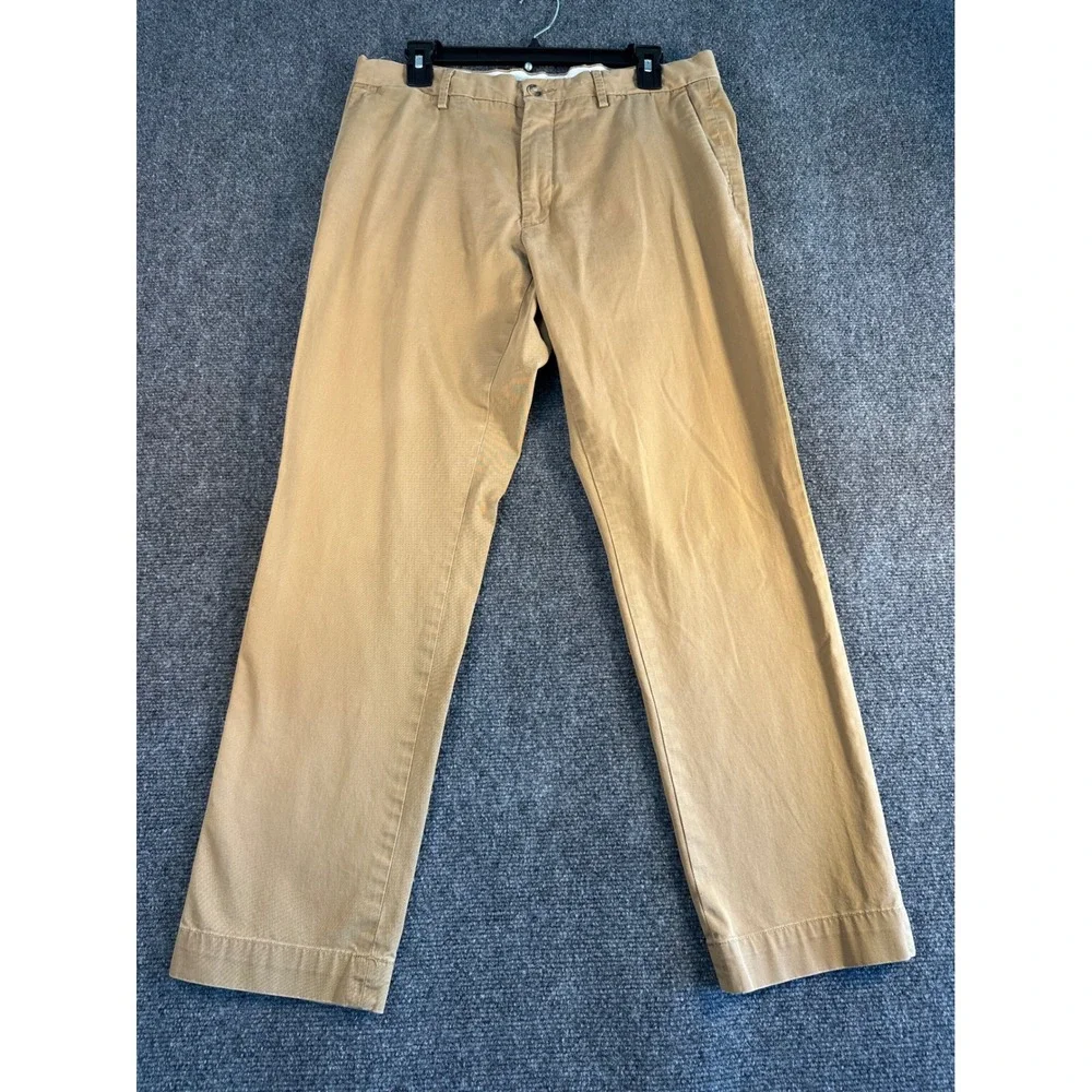 Polo Ralph Lauren Mens Stretch Slim Fit Chino Pants Tan Khaki 33x30 (28 Inseam)